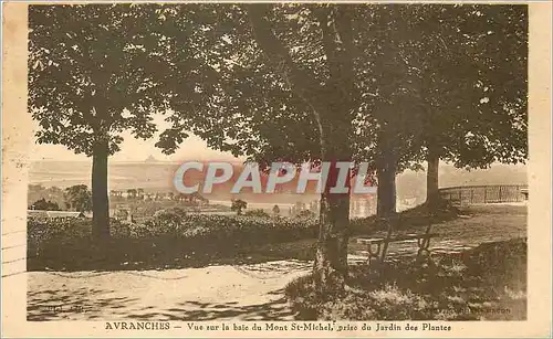 Cartes postales Avranches Vue sur la baie du Mont St Michel prise du Jardin des Plantes