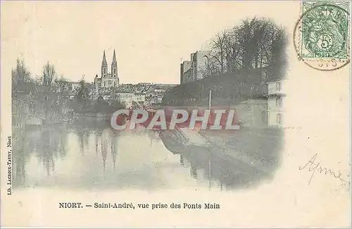 Cartes postales Niort Saint Andre vue prise des Ponts Main