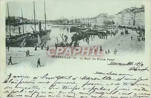 Cartes postales Marseille Le Quai du Vieux Port Bateaux