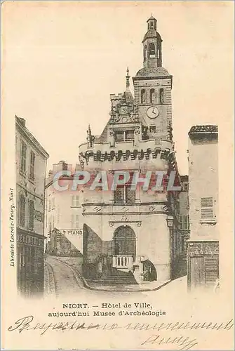 Cartes postales Niort Hotel de Ville aujourd hui Musee d'Archeologie
