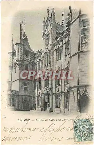 Ansichtskarte AK Saumur L'Hotel de Ville Cour Interieure