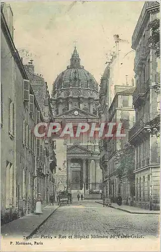 Cartes postales Paris Rue et Hopital Militaire du Val de Grace