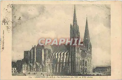 Cartes postales Chartres E et L La Cathedrale