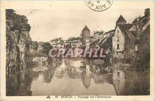 Cartes postales Semur Paysage sur l'Armancon