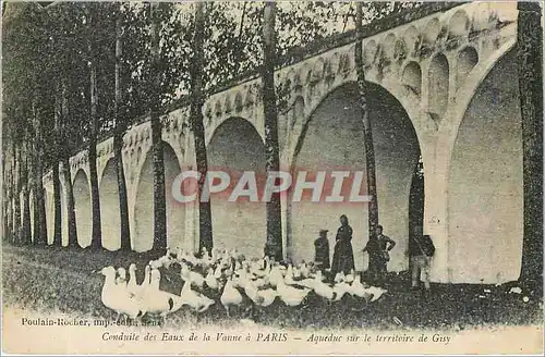 Cartes postales Conduile des Eaux de la Vanne a Paris Aqueduc sur le territoire de Gisy