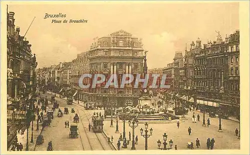 Cartes postales Bruxelles Place de Brouchere