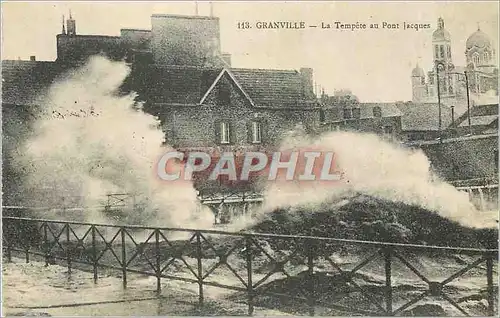 Ansichtskarte AK Granville La Tempete au Pont Jacques