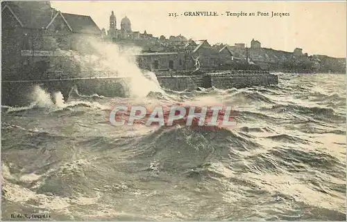 Ansichtskarte AK Granville Tempete au Pont Jacques