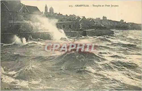 Cartes postales Granville Tempete au Pont Jacques