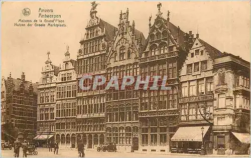 Cartes postales Antwerpen Maisons de la Grand Place