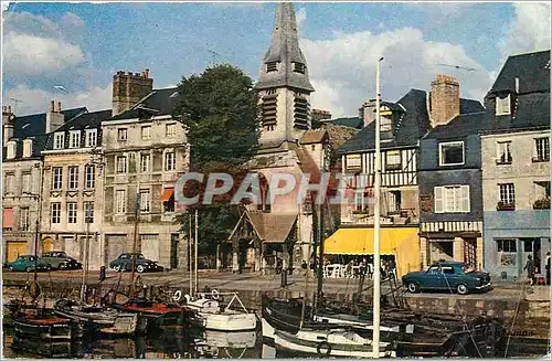 Cartes postales moderne Honfleur Calvados Vue du vieux Bassin et de l'Eglise Saint Etienne transformee en musee du Vieux