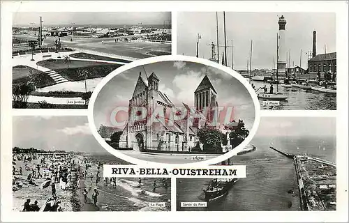 Cartes postales moderne Riva Bella Ouistreham Les Jardins Le Phare L'Eglise
