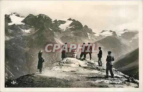 Cartes postales moderne Val d'Isere Route du Col de l'Iseran Table d'Orientation du Belvedere et massif de Tsauteleinn