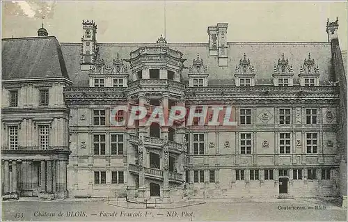 Cartes postales Chateau de Blois Facade Francois 1er