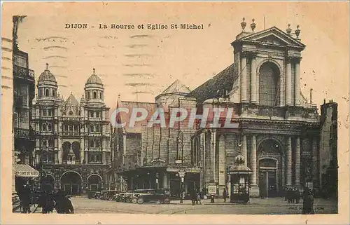 Cartes postales Dijon La Bourse et Eglise St Michel