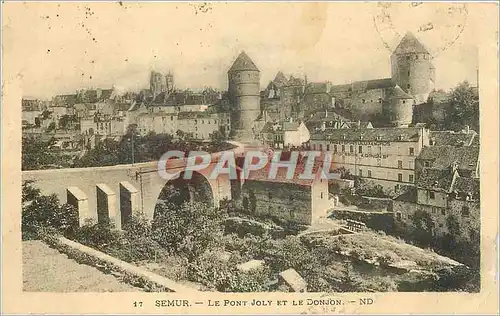 Ansichtskarte AK Semur Le Pont Joly et le Donjon