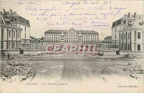 Cartes postales Angers Les Nouvelles Casernes Militaria