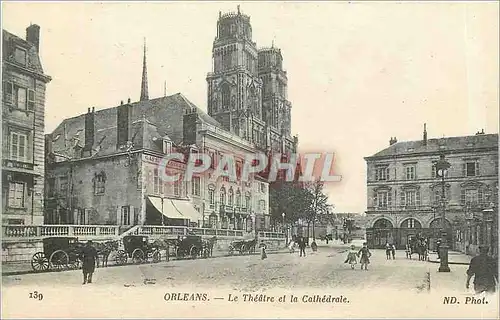 Cartes postales Orleans Le Theatre et la Cathedrale