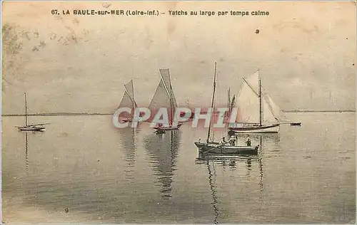 Cartes postales La Baule sur Mer Loire Inf Yachts au large par temps calme Bateaux