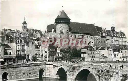 Moderne Karte Laval Mayenne Le Chateau et le vieux Pont