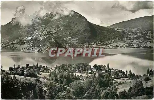 Moderne Karte Lac d'Annecy Vue sur Talloires et Duingt