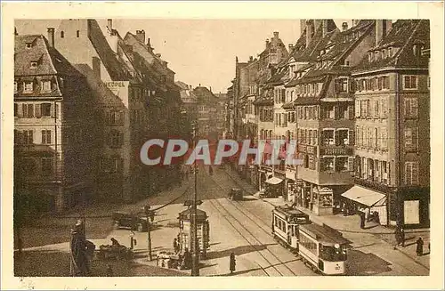 Ansichtskarte AK Strasbourg Place Gutemberg Tramway