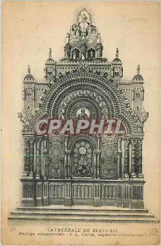 Cartes postales Cathedrale de Beauvais Horloge monumentale