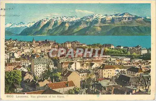 Cartes postales Lausanne Vue generale et les Alpes