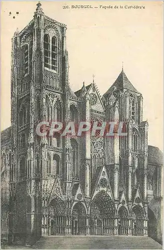 Ansichtskarte AK Bourges Facade de la Cathedrale