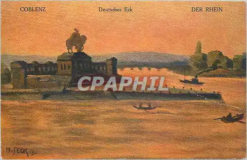 Cartes postales Coblenz Deutsches Eck Der Rhein