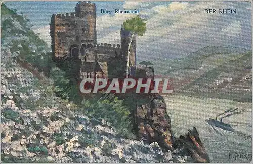 Cartes postales Burg Rheinstein Der Rhein