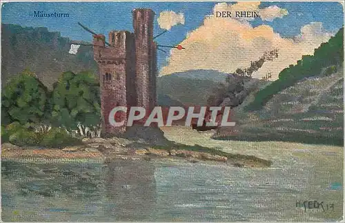 Cartes postales Mauseturm Der rhein