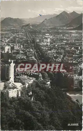 Moderne Karte Grenoble Isere Vue generale