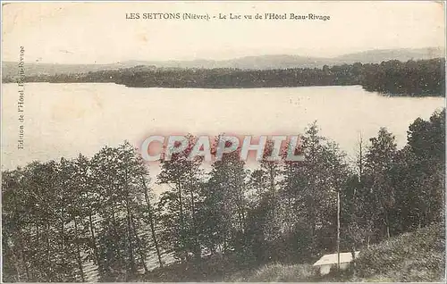Cartes postales Les Settons Nievre Le Lac vu du l'Hotel Beau Rivage