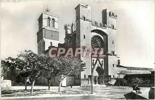 Moderne Karte Beziers Herault Cathedrale St Nazaire Facade sur le Rempart