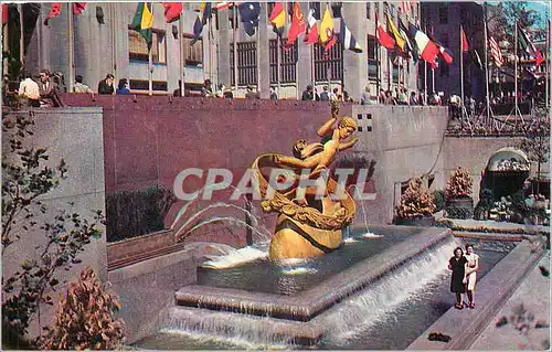 Moderne Karte Prometheus State Located in the Plaza of Rockefeller Center