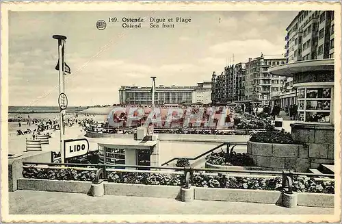 Cartes postales Oostende Digue et Plage