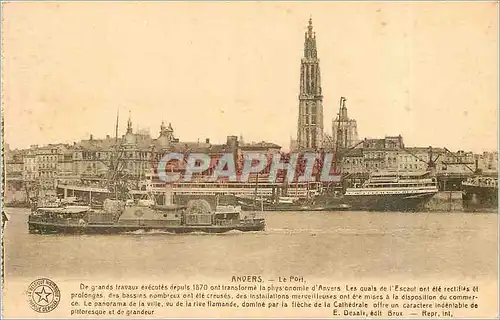 Cartes postales Anvers Le Port Bateau