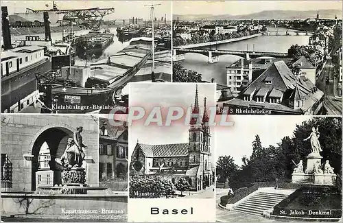 Cartes postales Basel Kleinhuninger Rheinbrucken