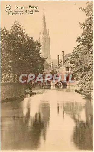 Cartes postales Bruges Pont du Beguinage et Presbytere