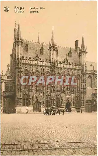Cartes postales Bruges Hotel de Ville