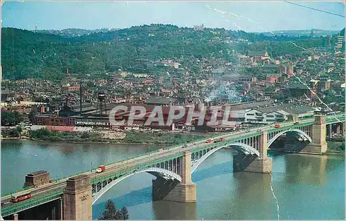 Ansichtskarte AK The Washington Crossing Bridge at Fourthieth Street Pittsburgh Pa