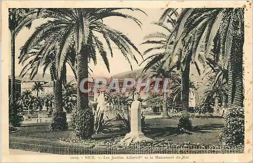 Cartes postales Nice Les Jardins Albert 1er et le Monument du Roi