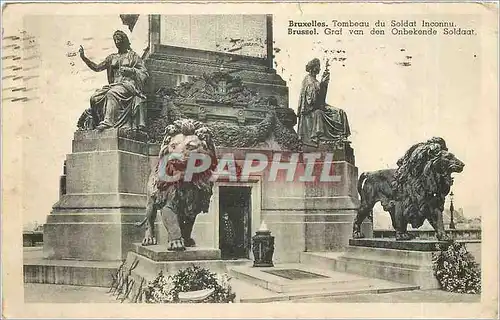 Cartes postales Bruxelles Tombeau du Soldat Inconnu Lion