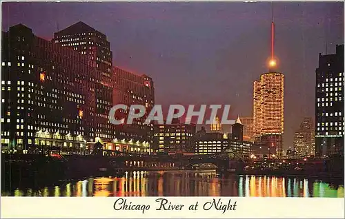 Cartes postales moderne Chicago River at Night Chicago Illinois