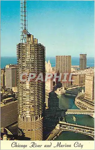 Moderne Karte Chicago River Chicago Illinois