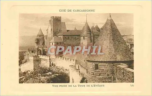 Ansichtskarte AK Cite de Carcassonne Vue prise de la Tour de l'Eveque