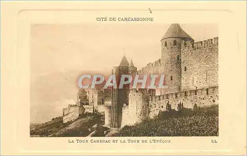Ansichtskarte AK Cite de Carcassonne La Tour Cahuzac et la Tour de l'Eveque