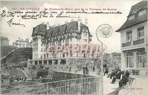 Cartes postales Granville Le Normandy Hotel pris de la Terrasse du Casino