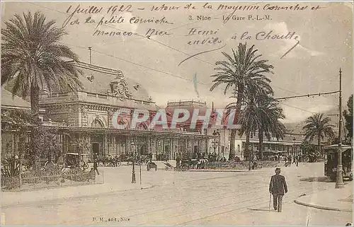 Ansichtskarte AK Nimes La Gare Tramway